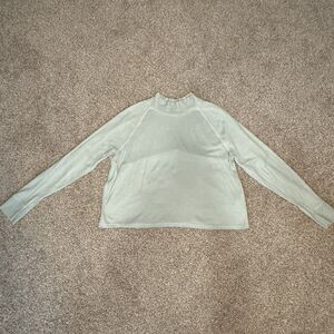 Abercrombie & Fitch Marled Sage Green Mock Neck Sweater women's Medium